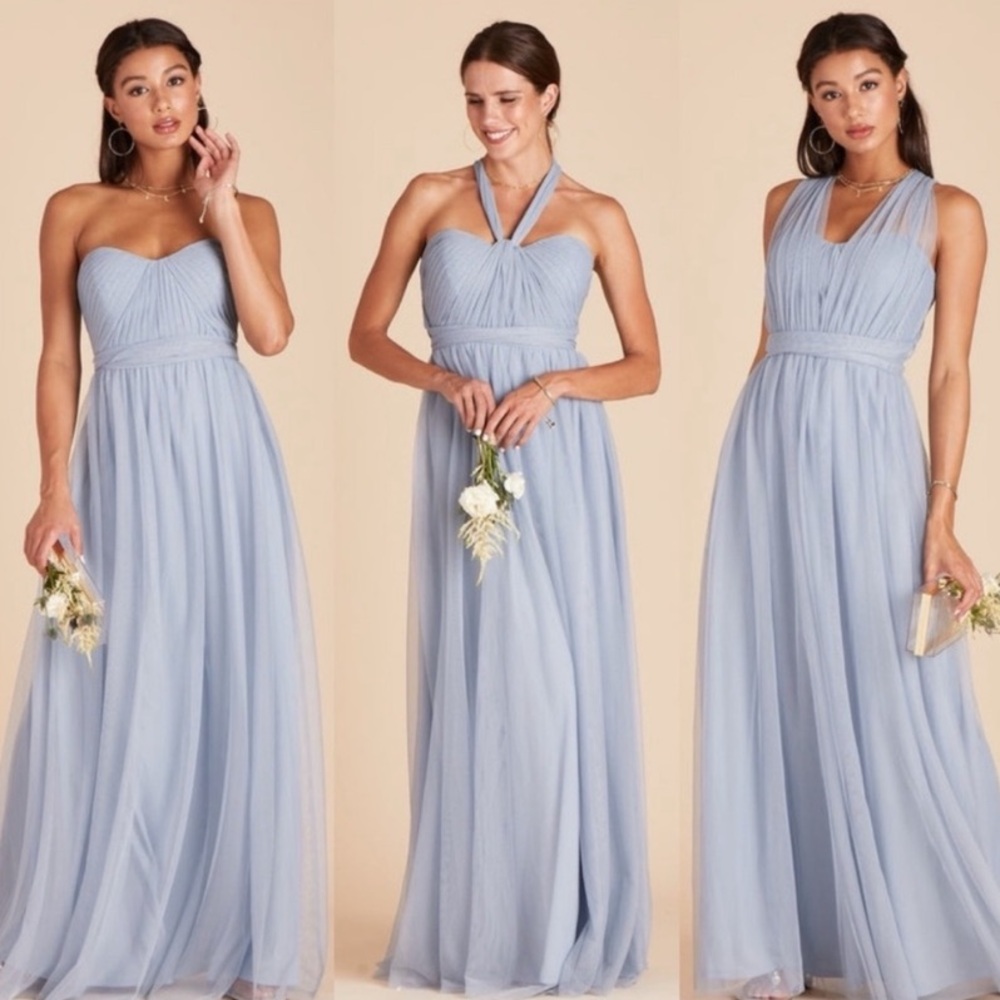 Birdy Grey Dusty Blue Convertible Chiffon Bridesmaid Dress